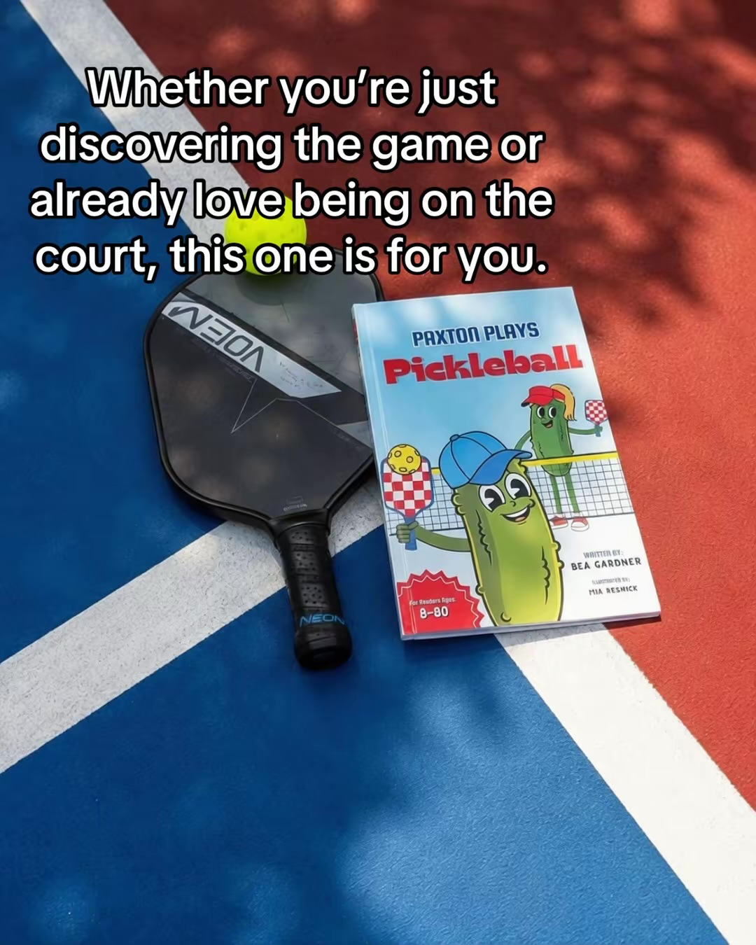 Paxton Plays Pickleball book campaign slide 3 of 4
