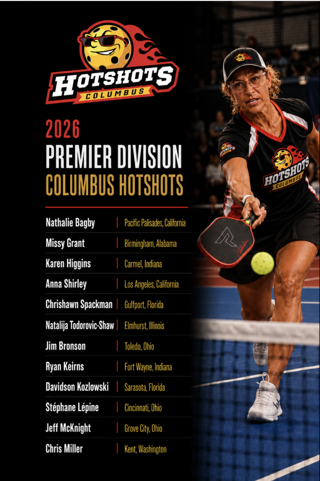 2026 Columbus Hotshots Premier division player roster and hometowns